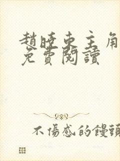 赵晓东主角小说免费阅读