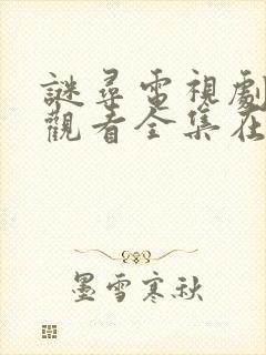 谜寻电视剧免费观看全集在线播放封面