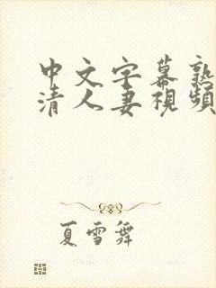 中文字幕熟女高清人妻视频
