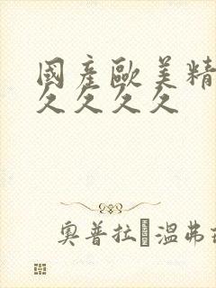 国产欧美精品久久久久久