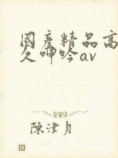 国产精品高潮久久呻吟av