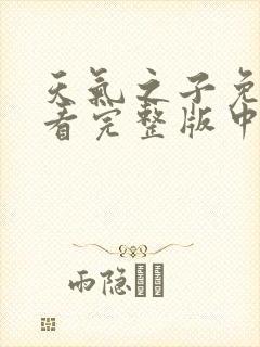 天气之子免费观看完整版中文封面