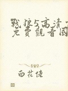 战狼5高清完整免费观看国语封面