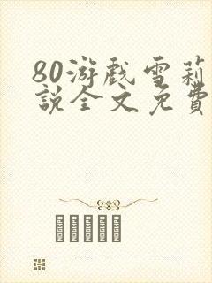 80游戏雪莉小说全文免费阅读封面