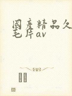 国产精品久久久毛片av