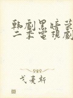 韩剧黑暗荣耀第二季电视剧汉语封面