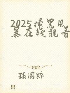 2025扫黑风暴在线观看完整版免费观看封面