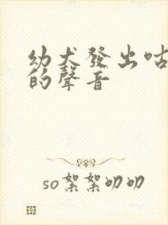 幼犬发出咕咕咕的声音