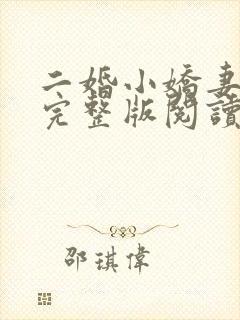 二婚小娇妻小说完整版阅读全文