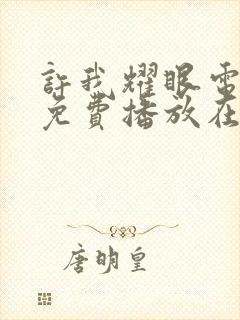 许我耀眼电视剧免费播放在线观看