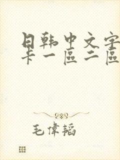 日韩中文字幕不卡一区二区