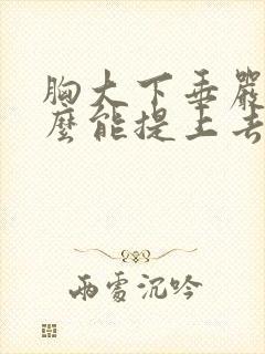 胸大下垂严重怎么能提上去