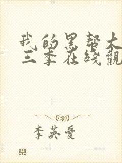 我的黑帮大佬第三季在线观看免费高清版