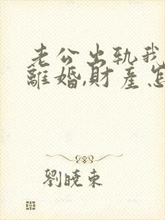 老公出轨我提出离婚,财产怎么分割