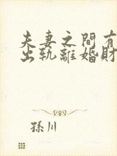 夫妻之间有一方出轨离婚财产如何分割