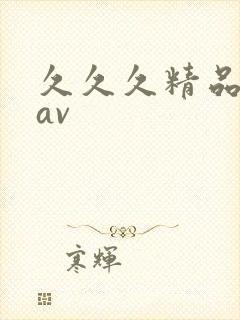 久久久精品免费av