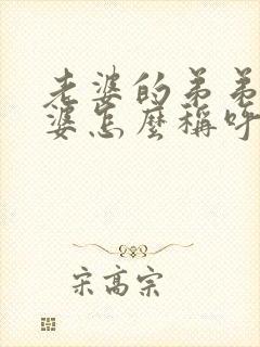 老婆的弟弟的老婆怎么称呼