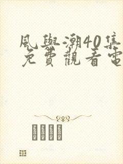 风与潮40集全免费观看电视剧