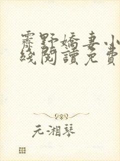 霁野娇妻小说在线阅读免费