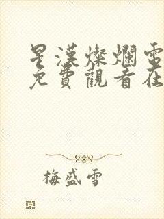 星汉灿烂电视剧免费观看在线