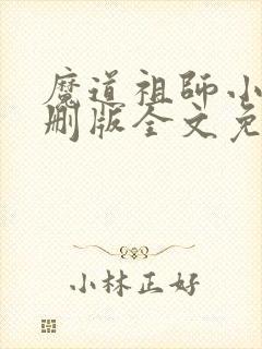 魔道祖师小说未删版全文免费阅读封面