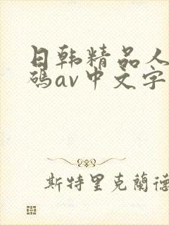 日韩精品人妻乱码av中文字幕