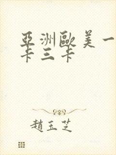 亚洲欧美一卡二卡三卡封面