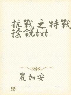抗战之特战兵王徐锐txt
