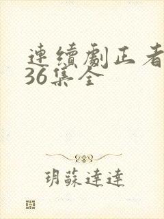 连续剧正者无敌36集全