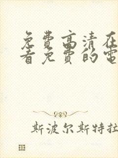 免费高清在线观看免费的电视剧