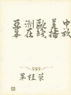 亚洲欧美中文字幕在线播放