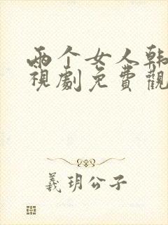 两个女人韩剧电视剧免费观看电视剧封面