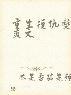 重生复仇双男主爽文