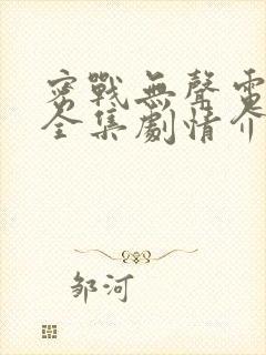 密战无声电视剧全集剧情介绍封面