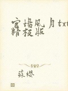 官场风月txt精校版封面