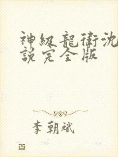 神级龙卫沈浪小说完全版封面