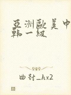 亚洲欧美中文日韩一级