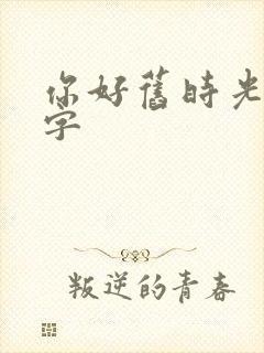你好旧时光多少字封面
