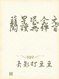 薛星眠全文免费阅读无弹窗笔趣阁封面