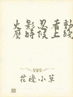 火影忍者动漫什么时候上线的