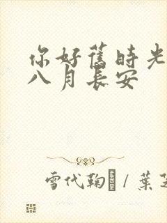 你好旧时光作者八月长安封面