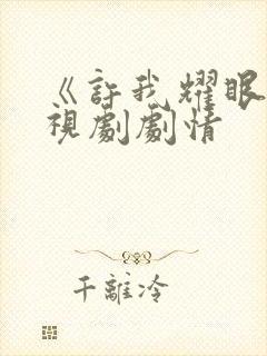 《许我耀眼》电视剧剧情