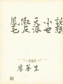 凤傲天小说里黄毛反派也想要幸福小说封面