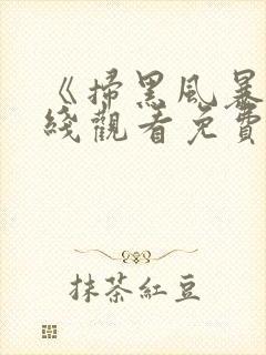 《扫黑风暴》在线观看免费完整版