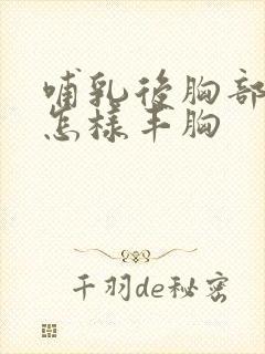 哺乳后胸部下垂怎样丰胸