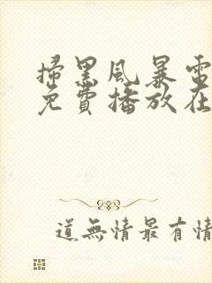 扫黑风暴电视剧免费播放在线观看高清