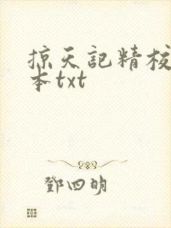 掠天记精校版全本txt