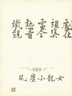 炽热电视剧免费观看全集在线播放国