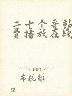 二十个哥动漫免费播放在线观看