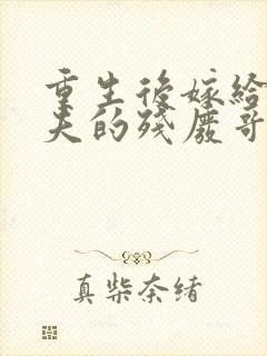 重生后嫁给了渣夫的残废哥